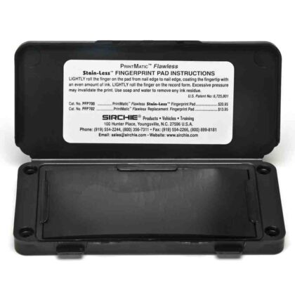 Sirchie Printmatic Flawless Fingerprint Ink Pad of Size: 15.8 x 7.6 x 1.2cm