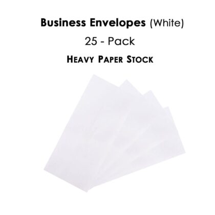 Cheque Size Envelopes for Home, Office, Business Secure Mailing, White, 5 x 11 inches - Poly Laminated Inside - Heavy Stock Paper