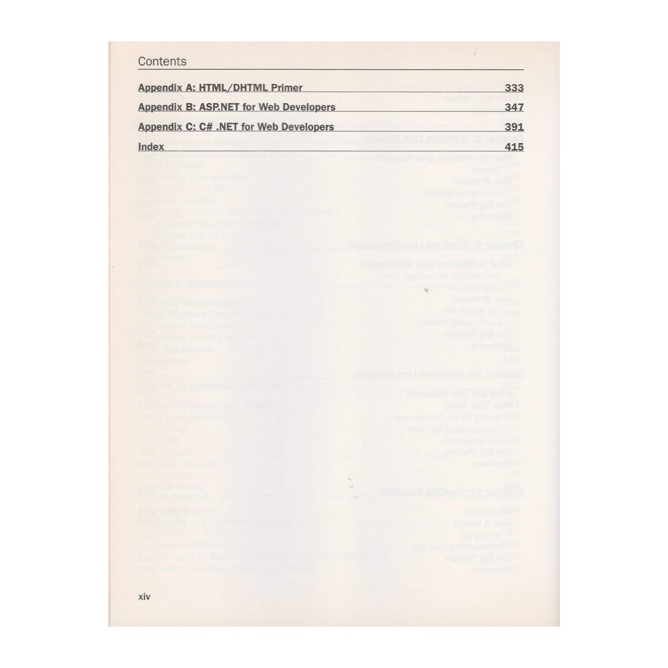 Professional Windows LiveTM Programming 5